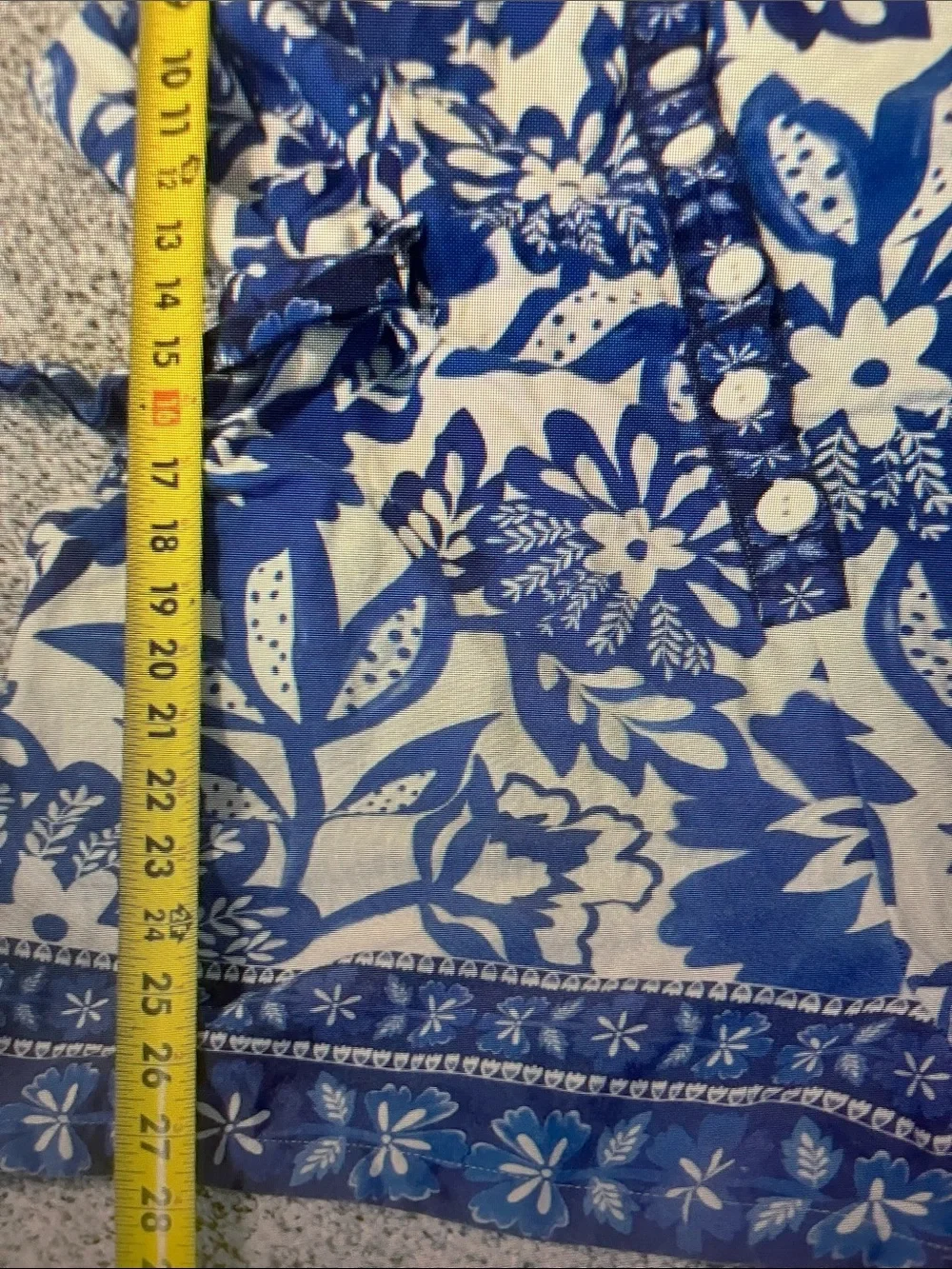 Rachel Zoe Blue and White Floral Button-Front Camisole
